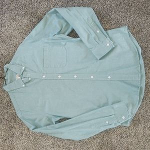 Merona Green Cotton Button Down Top (Men's Medium)